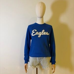 NWOT Bella+Canvas Eagles Royal Blue Crewneck Sweatshirt | Raglan S